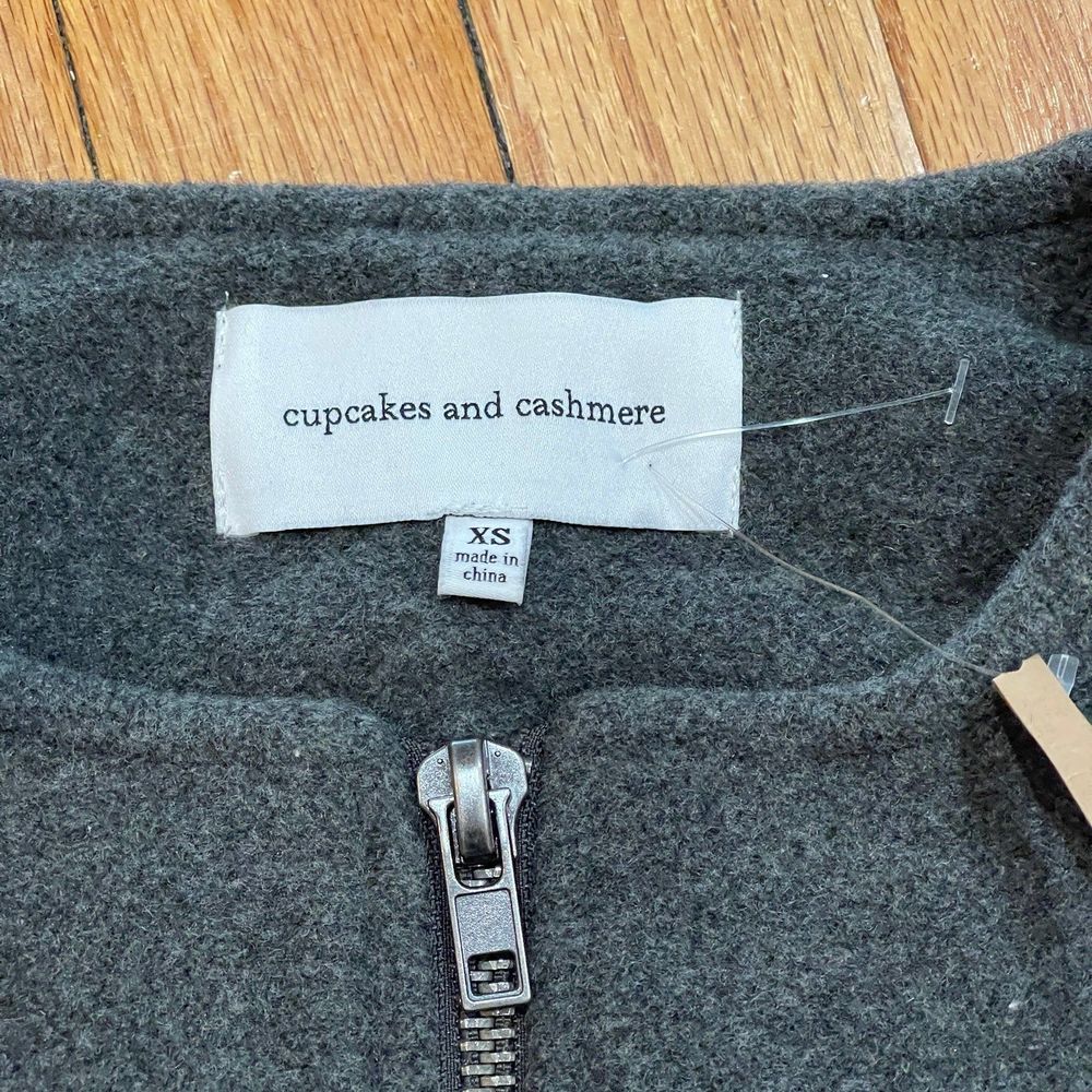 Cupcakes and Cashmere Ansell Womens Wool Blend Coat Size XS Gray Full Zip NWOT - Picture 8 of 12